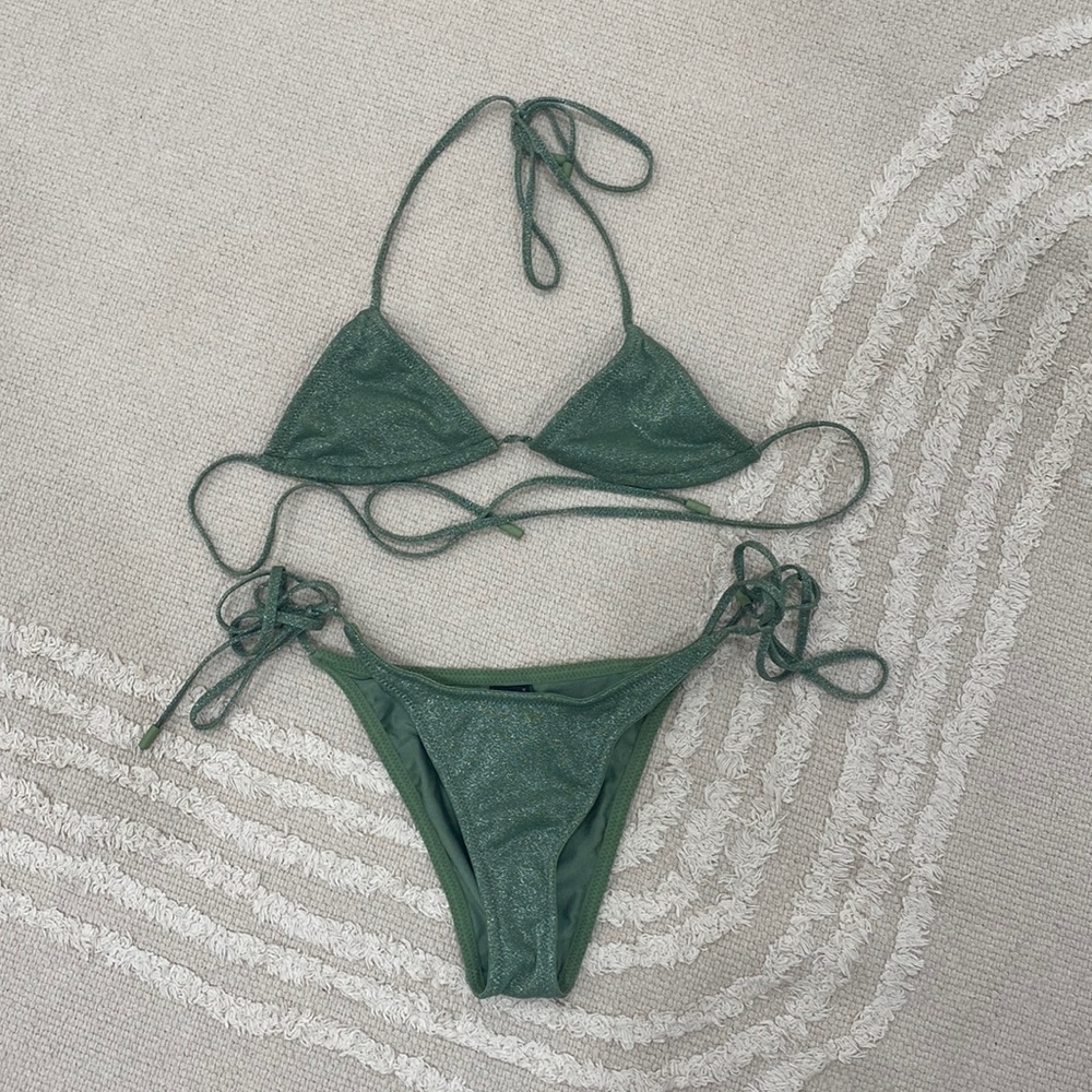 Vinca Fawn Sparkle Triangl Bikini Set